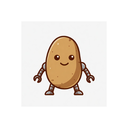 Robotato mascot — a friendly potato robot