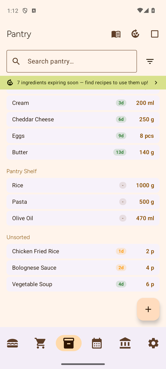 Pantry Tracker